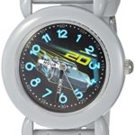 Disney Boy’s ‘Cars 3’ Quartz Plastic and Silicone Casual Watch, Color:Grey (Model: WDS000304)