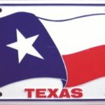 Texas State Flag Embossed Metal License Plate Auto Car Tag