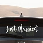 Just Married Sign Wedding Car Window Vinyl Decal Sticker