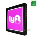 DTXDTech LYFT SIGN ACCESSORIES LOGO GLOW LED LIGHT SIGN with Lithium Ion Battery USB Charge UBER LYFT GLOW SIGN Light Up Decal Sticker