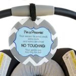 Boy Preemie Sign, Newborn, Baby car seat tag, Baby Shower Gift, Stroller tag, Baby Preemie No Touching car seat Sign