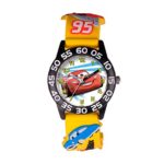 Disney Boys’ Cars 3D Plastic Yellow Time Teacher Watch