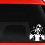 YourChoiceDecals Deadpool making heart sign on car truck SUV laptop mac toolbox wall window decal sticker 6 inches white with White Heart