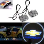 CHAMPLED for Chevrolet Laser Projector Logo Illuminated Emblem Under Door Step Courtesy Light Sticker No Drill Lighting Symbol Sign Badge LED Glow Car Auto Tuning Accessory Self Adhesive