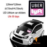 Uber LED Light Sign Logo Sticker Decal Glow Wireless Decal Accessories Removable Uber Lyft Glowing Sign For Car Taxi Uber Lithium Battery Power