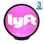 Lyft Sign, LED Logo Light Sticker Glow Decal Accessories Removable,Lyft Glowing Signs for Car Taxi Driver, Uber Lyft Light up Dry Battery Power