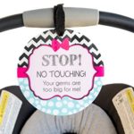 Girl Preemie Sign, Newborn, Baby car seat tag, Baby Shower Gift, Stroller tag, Baby Preemie No Touching car seat Sign