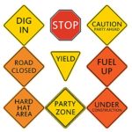 Construction Traffic Signs Topoox 9 Pack Dump Truck Party Supplies for Kids Birthday Party, 8”