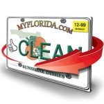 Double Sided Dishwasher Magnet – Clean Dirty Reversible Flexible Flip 3×4 inch Big size Flipside Car License Plate Florida Fun Design Perfect Kitchen Addition Premium Flip Sign Indicator