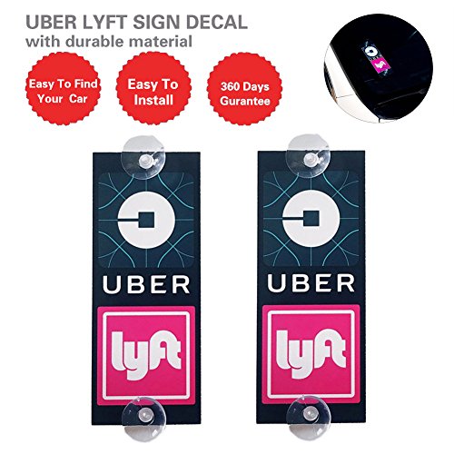 KOKY Uber Uber Lyft Sign/Uber Lyft Decal with Suction Cups Accessories