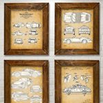 Original Porsche Patent Prints – Set of Four Photos (8×10) Unframed – Great Gift for Car Lovers