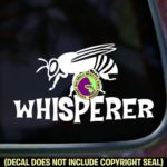 BEE WHISPERER Honey Beekeeping Beekeeper Honey Bees Save Vinyl Decal Bumper Sticker Car Window Laptop Sign WHITE