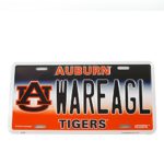 HangTime Auburn University WAREAGL Tigers Metal License Plate Wall Sign Tag