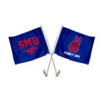 Root Sportswear SMU Mustangs Southern Methodist University Pony Up Hand Sign Car Flag