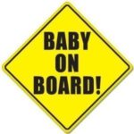 Baby on Board Baby Safety Sign Car Sticker 5″ X 5″ (2)