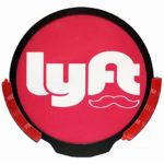 Lyft Light Sign Logo Sticker Decal Reflective Bright Glowing Wireless Removable Lyft Sign Logo Decal Flashing Car Cycle Sticker for Rideshare Lyft Sign Decal with Diameter of 4.6″” for Lyft Driver”