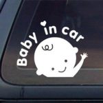 “Baby In Car” Waving Baby on Board Safety Sign Car Decal / Sticker