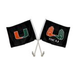 Root Sportswear University of Miami Hurricanes The U Hand Sign Car Flag