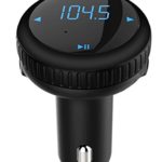 Bluetooth FM Transmitter, Car Charger with Smart Locator, 5V 2.1A USB Charging Port, Wireless In-Car Radio Adapter Car Kit, MP3 Player, Hands-free Call for iPhone, Samsung, Smartphone (black)