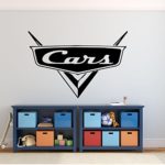 Custom Name Disney Pixar Cars Decal – Personalized Emblem Wall Decal for Man Cave or Garage – Removable Vinyl Wall Decoration for Boy’s or Girls Bedroom, Playroom, Gameroom or Office