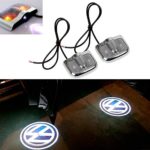 CHAMPLED For VW VOLKSWAGEN Laser Projector Logo Illuminated Emblem Under Door Step courtesy Light Sticker No Drill Lighting symbol sign badge LED Glow Car Auto Tuning Accessory Self Adhesive