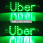 Uber LED Light Sign Taxi Green Lighted Window Sign