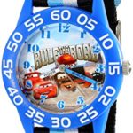 Disney Kids’ W001953 Blue Cars Character Watch with Tricolored Band