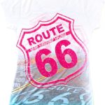 Sweet Gisele Womens Route 66 Graphic Printed T shirt
