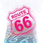 Sweet Gisele Womens Route 66 Graphic Printed T shirt