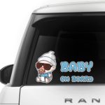 [CUSTOMI] Carlos Hangover Baby on Board ENG-CARLOS-001 – Full Color Car Window Safety Sign Decal Sticker – Baby Blue, White