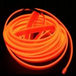 M.best USB Neon LED Light Glowing Electroluminescent Wire/El Wire for Automotive Interior Car Cosplay Decoration with 6mm Sewing Edge (3M/9FT, Orange)