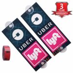 RUN HELIX UBER Lyft Removable Sign Decal 2 Pack New Uber Lyft Logo Laminated with Bigger Suction Cups