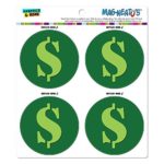 Dollar Sign Money MAG-NEATO’S(TM) Automotive Car Refrigerator Locker Vinyl Magnet Set