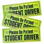 Advgears 3 Pcs Student Driver Magnet Stickers Signs Car Vehicle Reflective Sign Bumper Sticker for New Driver