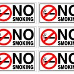 (Set of 6) No Smoking Sticker | 2″ x 4″ | 4 Mil Vinyl | LAMINATED | Perfect For Cars | Self Adhesive Decal – UV Protected & Weatherproof – Heavy Duty