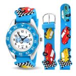 Bling Jewelry Boys Race Car Driver Wheels Blue Kids Sports Watch