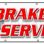 36″x96″ BRAKE SERVICE BANNER SIGN car auto repair shocks mechanic automobile