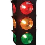 Kidsco Traffic Light Lamp-Plug-in, Blinking Triple Sided, 12.25 Inch-for Kids Bedrooms, Decorations, Parties, Celebrations