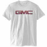 Kiakawn Mens GMC Logo Emblem T Shirt Printed Short Sleeve Top Tee White