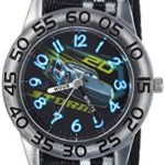 DISNEY Boy’s Cars 3 Jackson’ Quartz Plastic and Nylon Casual Watch, Color:Black (Model: WDS000290)