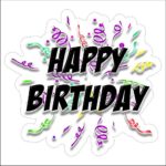 Happy Birthday Static Cling Window Decals Removable and Reusable Happy Birthday Clings Car Decorations