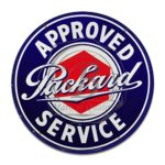 Brotherhood Vintage Gas Signs Reproduction Car Company Vintage Metal Signs Round Metal Tin Sign For Garage & Home Decor (Approved Packard Service)