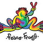 Enjoy It Peace Frogs Multi-Color Peace Frogs Car Sticker, Outdoor Rated Vinyl Sticker Decal for Windows, Bumpers, Laptops or Crafts, 2 pieces