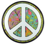Colorful Peace Sign Magnet for Car Locker or Refrigerator, 8 5/8 Inch