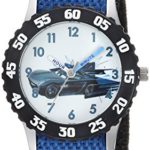 DISNEY Boy’s Cars 3′ Quartz Stainless Steel and Nylon Casual Watch, Color:Blue (Model: WDS000465)
