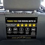 (Set of 2 ) Uber Lyft Sign Rideshare Accessories – Rideshare Tip Driver Sign Decal Placard for Car Backseat Headrest – Boost Earnings – Increase Tips- Rideshare Kit