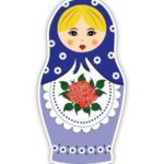 Magnet Blue Matryoshka Doll – Magnetic vinyl sticks to any metal fridge, car, signs 5″