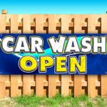 CAR WASH Open 13 oz Heavy Duty Vinyl Banner Sign with Metal Grommets, New, Store, Advertising, Flag, (Many Sizes Available)