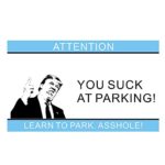 Richboom Bad Parking Cards Gag Gift- Pack of 50 Donald Trump Funny Novelty Bad Parking Signs – You Suck At Parking – Funny Revenge for Mean Road Ragers & Morons. Gag Gift, Insult Set & Prank