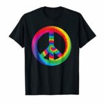Tie Dye Peace Sign T-Shirt | Hippies Symbol 60s 70s 80s Tee